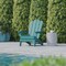 Flash Furniture Blue Adirondack Patio Chairs with Cupholder, 2PK 2-LE-HMP-1044-10-BL-GG - alternate 5